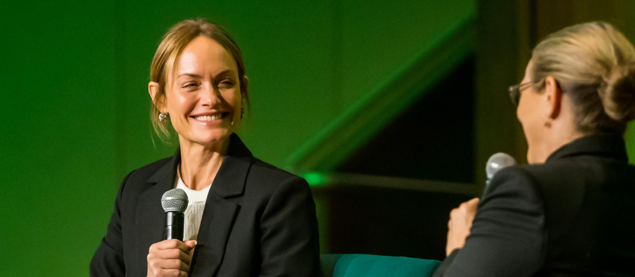 An image of Amber Valleta, a super model who is FIT's sustainability ambassador