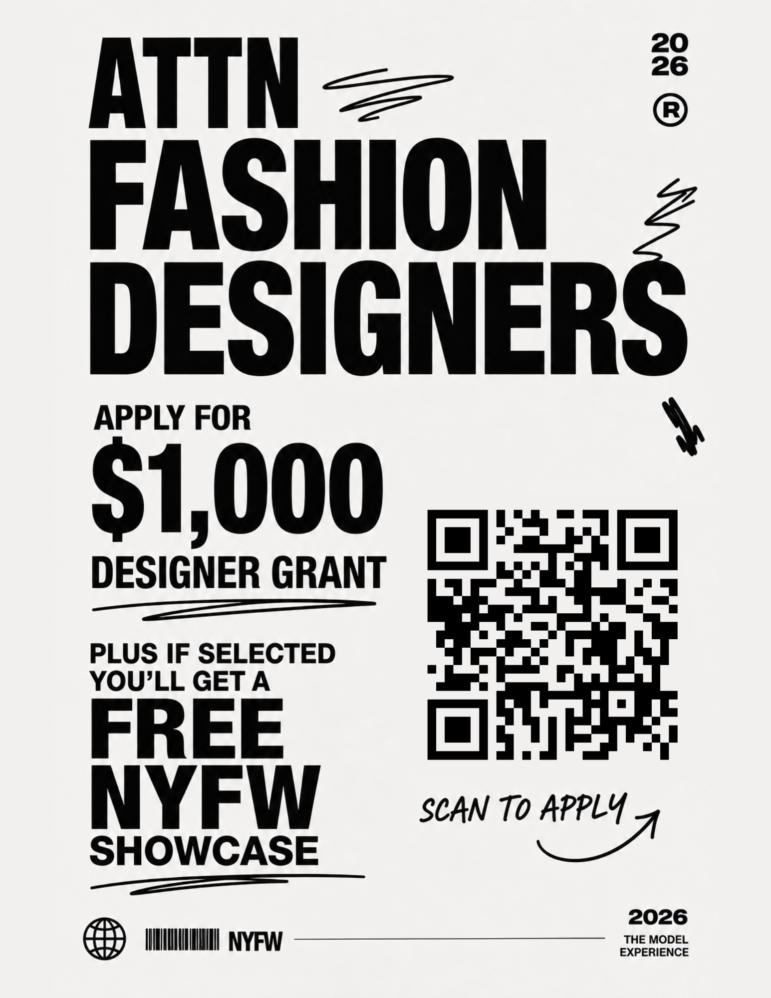 Fashion Designer $1k Grant Poster
