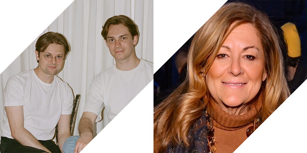Headshots of Designers and Co-Founders, Tanner Fletcher with Fern Mallis 