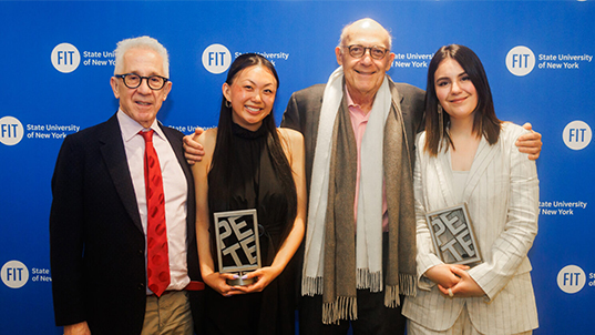 FIT DTech Lab Executive Director Michael Ferraro, Michelle Chung, Ed Goodman, and Sonia Yanes.