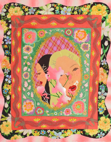 "The Narcissist", gouache and acrylic on paper by Hannah Gao