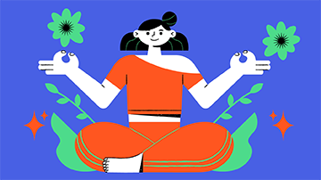 colorful yoga illustration
