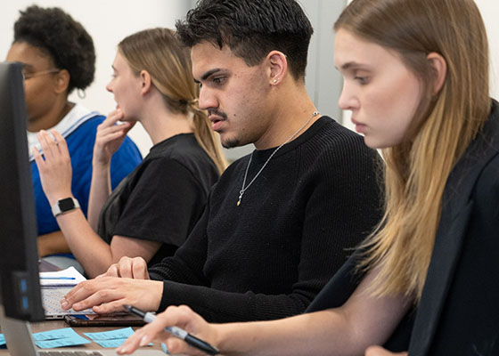 FIT students in Fashion Business Management class