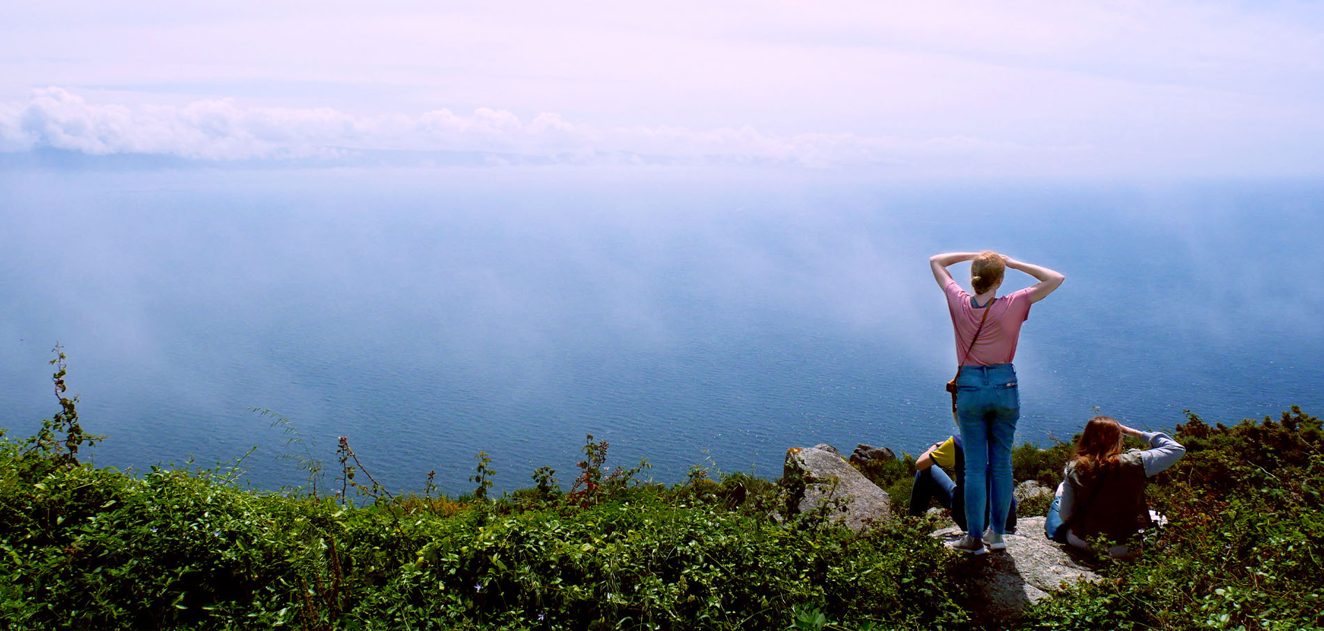 FIT students in study abroad program at a vista point
