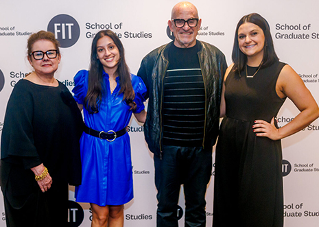 From left: Dr. Brooke Carlson, interim dean of the School of Graduate Studies; Talia Abbe; Bob Fisch; and Gina Ciarrocchi