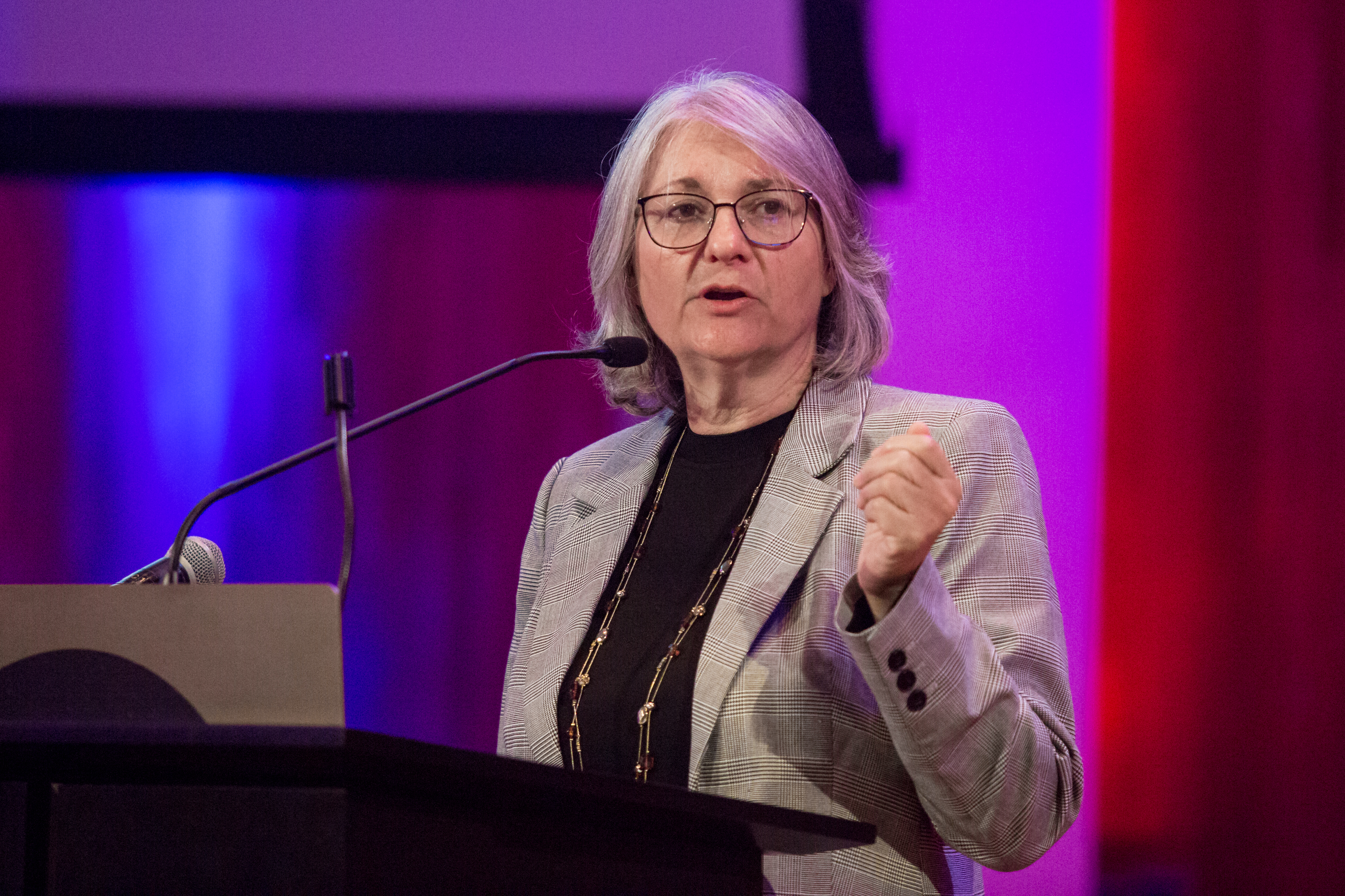 sonia chapman at podium