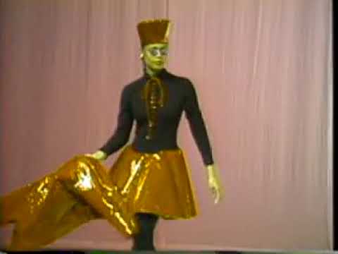 1988 Student Fashion Show model on runway