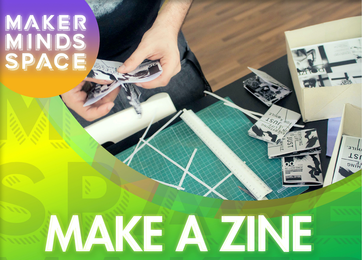 Zine making event poster