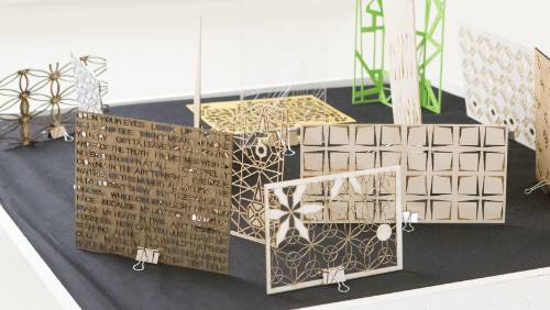 Interior Design department's laser cut showcase