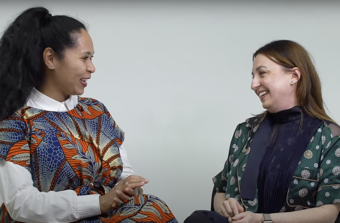 Elizabeth Way and Melssa Marra sitting facing each other