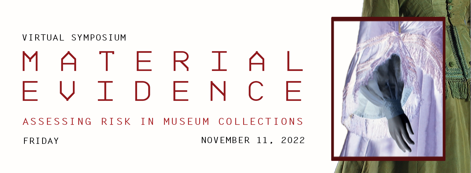 material evidence symposium banner graphic